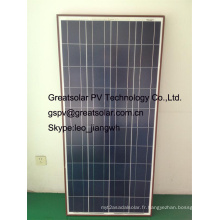 Modules de panneaux solaires poly cristallins 150W fabriqués à Nanjing, au Jiangsu, en Chine